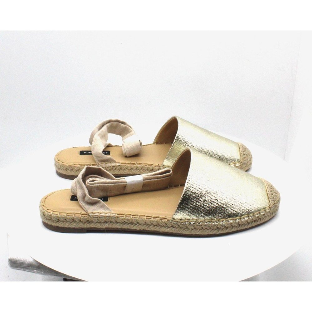 3/$20 Nine West Women’s Gold Espadrille Flats - Picture 2 of 8